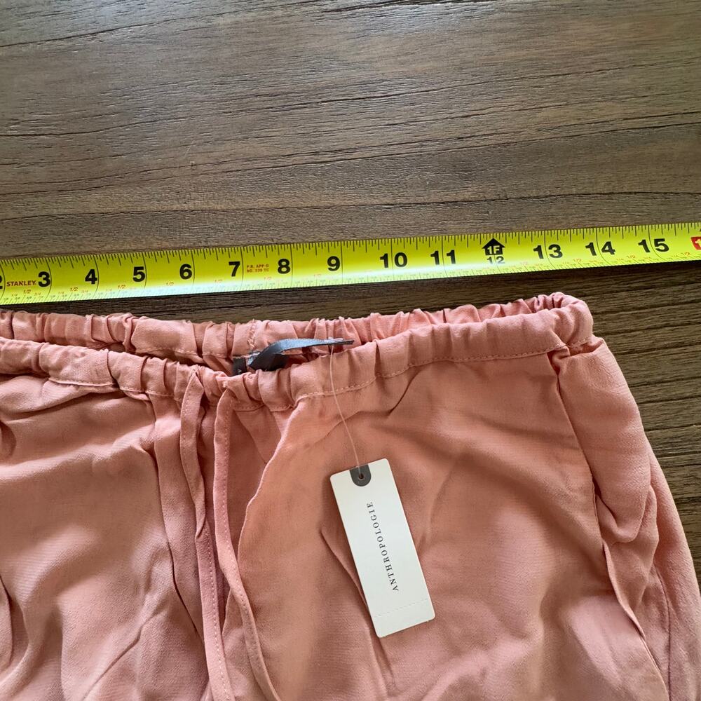 Anthropologie Lace-Trim Silky Pull-On Pants - Size S - Picture 7 of 8